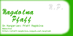 magdolna pfaff business card